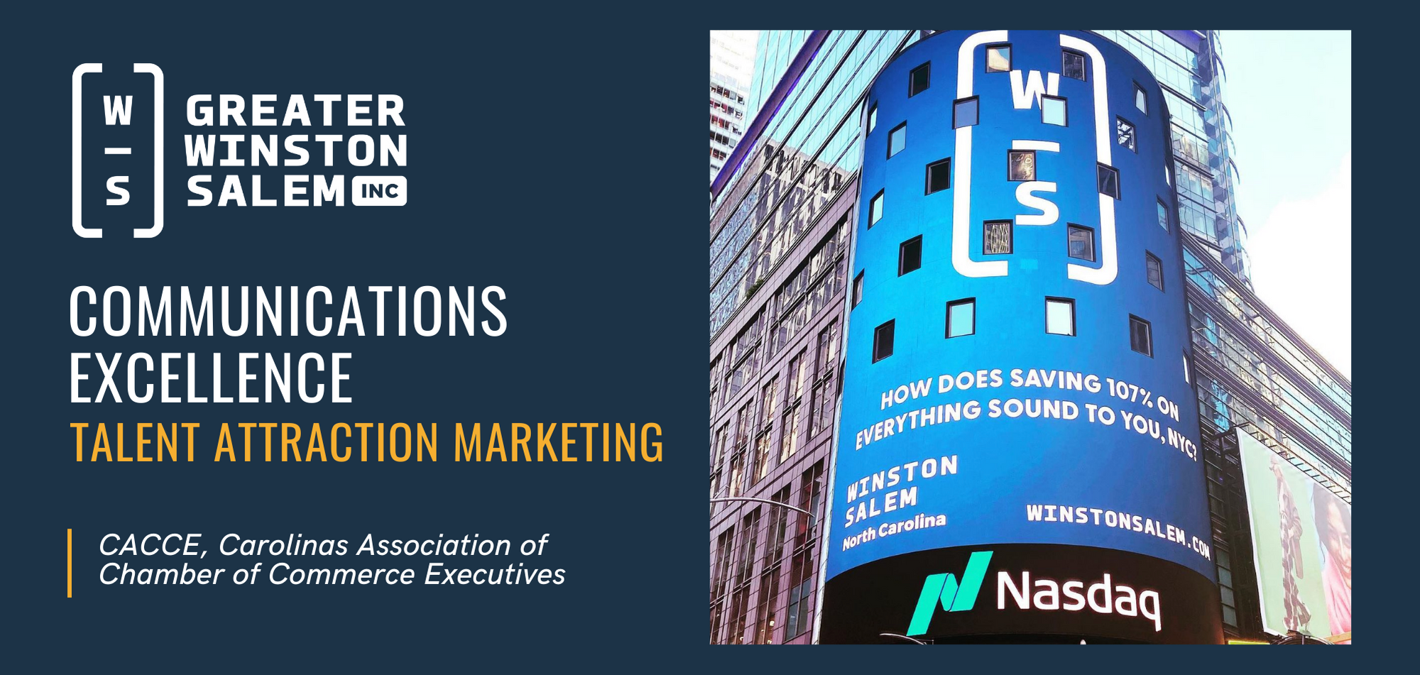 Greater WinstonSalem, Inc. Awarded for Communications Excellence in